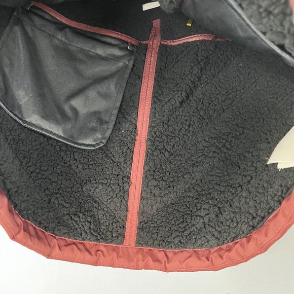 Prana Puffer Jacket Esla Skirt Set Burgundy Mauve size S Zip Front Sample NWOT - Picture 11 of 14